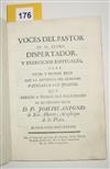 (BUENOS AIRES--1789.) San Alberto, José Antonio. Voces del pastor en el retiro: dispertador, y exercicios espituales.